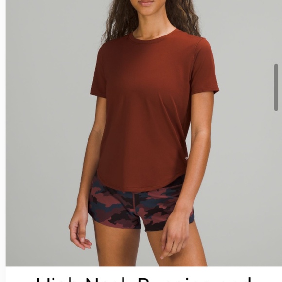 LULULEMON High Neck Running &Training T Shirt Size 6 - Picture 1 of 4